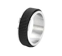 SLCHJX Anelli di fidanzamento inossidabile per matrimoni Knbob Men, motociclisti spinner 8mm