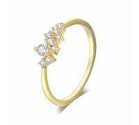 SLCHJX Anello sottile oro argento semplice anello anello femminile con zircone San Valentino per festività per feste di lusso per feste di lusso per il tempo libero
