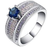 SLCHJX Anello unisex di inspilo insile con anello di lusso di gioielli CZ GIOCHIO DI LUGO DI ANNIVERSARIO DI BAGNI DI BAGNI REGALO CREATIVO CREATIVE