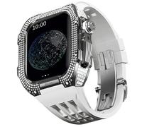 SLCHJX Bambella in titanio della fascia in gomma ， per una custodia di lusso in titanio di sostituzione da orologio da orologio da 8/7 da 45 mm con strumento