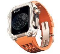 SLCHJX Bambella in titanio della fascia in gomma ， per una custodia di lusso in titanio di sostituzione da orologio da orologio da 8/7 da 45 mm con strumento