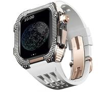 SLCHJX Bambella in titanio della fascia in gomma ， per una custodia di lusso in titanio di sostituzione da orologio da orologio da 8/7 da 45 mm con strumento