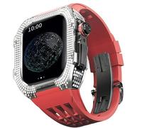 SLCHJX Bambella in titanio della fascia in gomma ， per una custodia di lusso in titanio di sostituzione da orologio da orologio da 8/7 da 45 mm con strumento