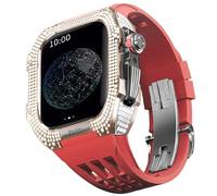 SLCHJX Bambella in titanio della fascia in gomma ， per una custodia di lusso in titanio di sostituzione da orologio da orologio da 8/7 da 45 mm con strumento