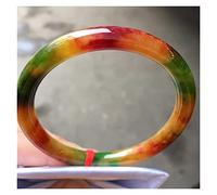 SLCHJX Bracciale in pietra giada elegante delicato tricolore braccialetti di gioielli Accessori artigianali (54-56 mm)
