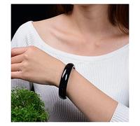 SLCHJX Bracciale smeraldo Accessori Ladies Accessori Emerald Ladies Gioielli maschile Bracciale Round Mano intagliato (64-66 mm)