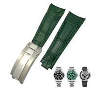 SLCHJX Canda di guardia in pelle end da 20 mm Adatta per il sottomariner GMT Bamboo Braccialetti di orologio da orologio da cinghia marrone blu verde marrone