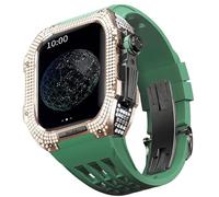SLCHJX Case di orologi in lega di titanio e kit mod band watch fluororubber ， per 8 7 da 45 mm Upgrade Watch Sostituisci gli accessori di orologi con strumento