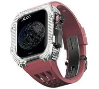SLCHJX Case di orologi in lega di titanio e kit mod band watch fluororubber ， per 8 7 da 45 mm Upgrade Watch Sostituisci gli accessori di orologi con strumento