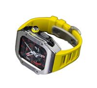 SLCHJX Case di orologio in acciaio inossidabile in stile RM Banda in silicone , per Ultra 8 7 6 5 4 SERS , SPORT BURFLY FUNFLY FURFLY REFIT KIT , per una serie 49 mm 45 mm 44 mm