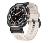 SLCHJX Cinghia di gomma per Galaxy Watch Ultra 47mm Sport Band Connector in acciaio inossidabile per Galaxy Watch 7 Ultra No Gaps Bracciale