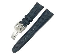 SLCHJX Cinghia in hide per IWC Portugieser pilota IW394005 IW3777 Blue Morft Watchband 20mm 21mm 22mm in pelle vera e propria