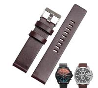 SLCHJX Cinghia in pelle di mucca per diesel watchband dz7312 | Dz4323 | DZ7257 con cinturino con fibbia in acciaio inossidabile 24 26 27 28 30mm Flat banda