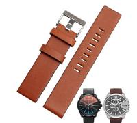 SLCHJX Cinghia in pelle di mucca per diesel watchband dz7312 | Dz4323 | DZ7257 con cinturino con fibbia in acciaio inossidabile 24 26 27 28 30mm Flat banda