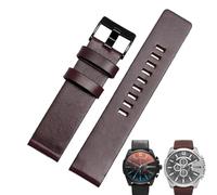SLCHJX Cinghia in pelle di mucca per diesel watchband dz7312 | Dz4323 | DZ7257 con cinturino con fibbia in acciaio inossidabile 24 26 27 28 30mm Flat banda