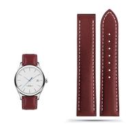 SLCHJX Cinta d'oro vera in pelle per Omega Seamaster 300 150 Speedmaster 007 AT150 Brown Man Watchband 20mm 22mm