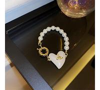 SLCHJX Collana a Sospensione per Le Perle di Lussuosa Cuoio per Le Perle Girocollo per Le Donne Ragazze Temperamento Amore Dono di Gioielli a Catena delle clavicoli