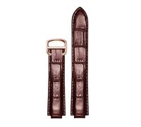 SLCHJX Crocodile Skin Watchband Wristband 20 * 12mm 18 * 11mm marrone nero con fibbia pieghevole