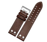 SLCHJX Cuoio cinghia orologio bracciale polso 20mm 22mm banda per Hamilton Aviation H77755533 H77616533 Guido uomo in pelle