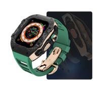 SLCHJX Custodia in fibra di carbonio kit di modifica della cintura in gomma in gomma , per ultra 49mm 45mm 44mm 9 8 7 6 5 4 SE Upgrade Sostituisci il kit cinghia di orologio