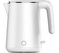 SLCHJX Faili, 1,5 Litri a Doppia Parete Cool Touch Tea bollitore, bollitore d'Acqua Calda in Acciaio Inossidabile di Grado, Caldaia d'Acqua con Chiusura Automatica e Protezione a Secco a