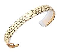 SLCHJX Fascia d'oro in acciaio inossidabile cinghia di sostituzione del braccialetto in oro rosa in ghiottone 6 8 10 12 14 mm Diazione di piccole dimensioni Lady Fashion Watch Catena