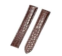SLCHJX Fibbia di alligatore a fascia in pelle genuina per cinghia di orologio omega da 18 mm a 22 mm cinguetta in pelle di coccodrillo per uomini e donne