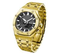 SLCHJX GA2100 Modello Oak All Metal Bezel Cinghia Watch Bans per accessori MOD kit MOD GA2100VB-1A con coperchio inferiore