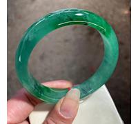 SLCHJX Green Jadeite Ice trasparente squisito bracciale giada di classe A Accessori per gioielli Decorazioni per mani (54-56mm)