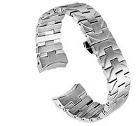 SLCHJX Guarda Gli Accessori per Panerai Pam441 111 Serie d'Acciaio d'Acciaio d'Acciaio per Uomini Accessori per la Catena di Orologi in Acciaio Inossidabile 24mm