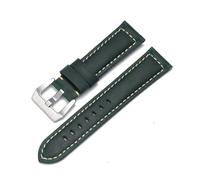 SLCHJX Guida fascia di orologi in pelle per panerai cowhide crazy horse cnocchia bracciale liscio di orologio liscio 20mm 22mm 24mm 26mm