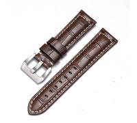 SLCHJX Guida fascia di orologi in pelle per panerai cowhide crazy horse cnocchia bracciale liscio di orologio liscio 20mm 22mm 24mm 26mm