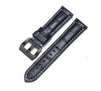 SLCHJX Guida fascia di orologi in pelle per panerai cowhide crazy horse cnocchia bracciale liscio di orologio liscio 20mm 22mm 24mm 26mm
