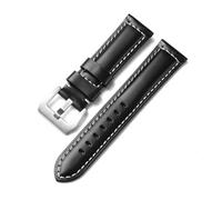 SLCHJX Guida fascia di orologi in pelle per panerai cowhide crazy horse cnocchia bracciale liscio di orologio liscio 20mm 22mm 24mm 26mm