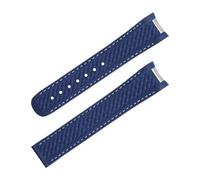 SLCHJX Guppa fluorro estremità curva per cinghia omega Seamaster 300 Aqua Terra AT150 8900 Sostituzione degli uomini del cinturino morbido