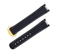 SLCHJX Guppa fluorro estremità curva per cinghia omega Seamaster 300 Aqua Terra AT150 8900 Sostituzione degli uomini del cinturino morbido