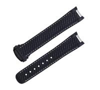 SLCHJX Guppa fluorro estremità curva per cinghia omega Seamaster 300 Aqua Terra AT150 8900 Sostituzione degli uomini del cinturino morbido