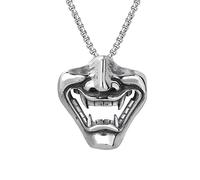 SLCHJX Halloween a Pendente retrò Bucktooth-Ghost Solido Punk Hip Hop Hand bei Gioielli aumulet per Uomo Donna Regalo