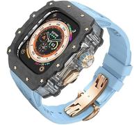 SLCHJX Kit MOD CASA MOD di orologi in fibra di carbonio , per ultra 2 49 mm , cinghia di orologio di lusso+custodia per orologio in fibra di carbonio , per la serie 9/8/7/6/5/4/SE 45mm 44mm Accessori