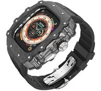 SLCHJX Kit MOD CASA MOD di orologi in fibra di carbonio , per ultra 2 49 mm , cinghia di orologio di lusso+custodia per orologio in fibra di carbonio , per la serie 9/8/7/6/5/4/SE 45mm 44mm Accessori