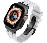 SLCHJX Kit MOD cinghia di orologio di sostituzione fluorobber , per bande Ultra 49mm da 45 mm da 44 mm Donne, cinghia di farfalla in acciaio inossidabile per orologio da maschile per 41 mm 40 mm