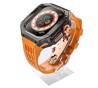 SLCHJX Kit mod trasparente della custodia per orologi , per 49 mm , fascia d'oro fluororubber , per cinghia di orologio Sport Ultra da 49 mm a 8 serie