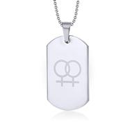 SLCHJX Necklace Orgoglio collane di Orgoglio Gay Lesbiche Pendenti per Donne in Acciaio in Acciaio per Cani Gioielli