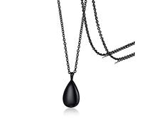 SLCHJX Nuova Vogue Urn Water Drop lacrimogena Collana in Acciaio in Acciaio in Acciaio Collar per Donne Uomini di Cenere Gioiello