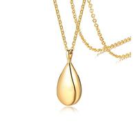 SLCHJX Nuova Vogue Urn Water Drop lacrimogena Collana in Acciaio in Acciaio in Acciaio Collar per Donne Uomini di Cenere Gioiello