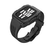 SLCHJX Per banda 9 8 7 kit di modifica di lusso serie 45mm serie 45mm ， Case in lega di titanio a cinghia di orologio fluororubber ， per SE 6 5 4 kit mod fai -da -te