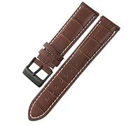 SLCHJX Per il premier navitimer blu blu marrone pieghevole pieghevole crash morbido cinghia in capra crovalca 22mm 24mm vera pelle di guardia in pelle vera
