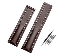 SLCHJX Per la fascia d'oro 22 mm 24 mm genuina in pelle vera da uomo bracciale in pelle di mucca da orologio con dispiegamento