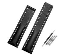 SLCHJX Per la fascia d'oro 22 mm 24 mm genuina in pelle vera da uomo bracciale in pelle di mucca da orologio con dispiegamento
