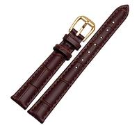 SLCHJX Per qualsiasi fascia di guardia in pelle di marca per ragazze e coccodrillo coccodrillo 10 12 14 16 18 mm BLUI BLUOCO ROSSO BRATO BLACCO